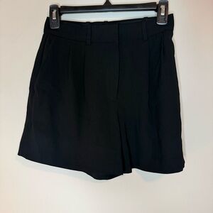 Babaton Aritzia Black Tailored High-Rise Shorts